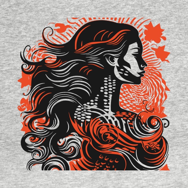 Retro Mermaid by n23tees